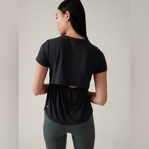 Athleta Air Out Cinch Tee Black M